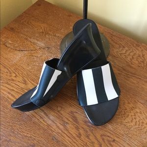 Onesole black wedge sandals interchangeable straps